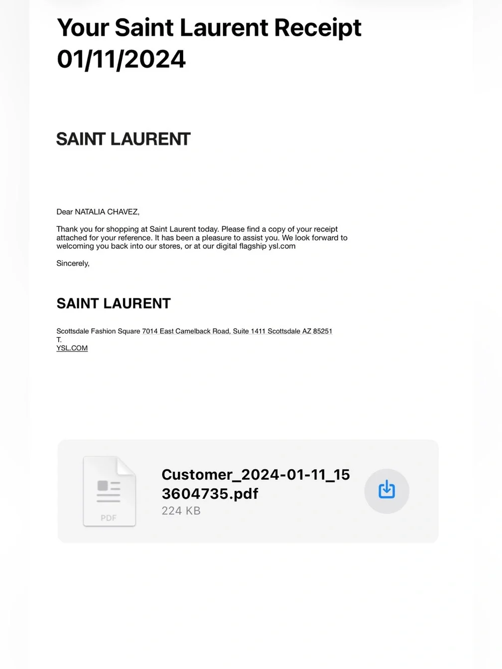 Saint Laurent YSL Gaby Zipped Pouch Crossbody Bag in Black Quilted Lambskin